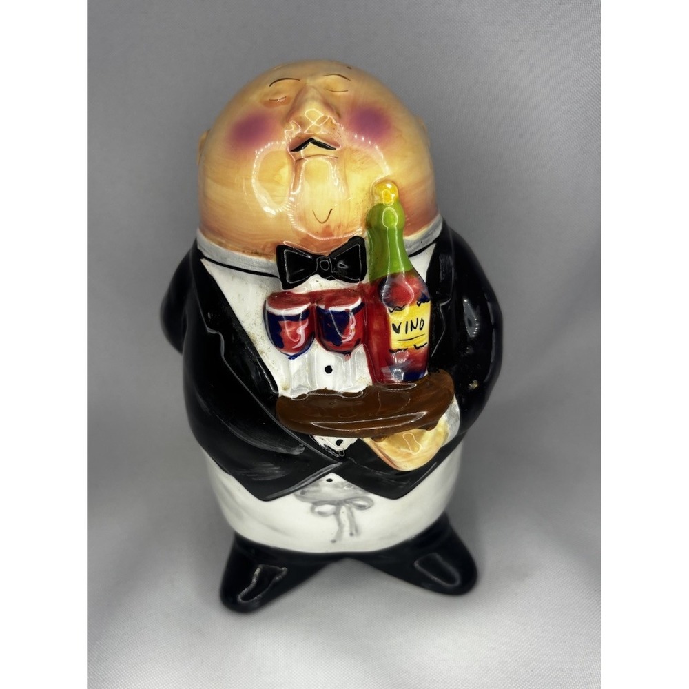 7" Certified International "Dinner is served" Pepper Shaker butler